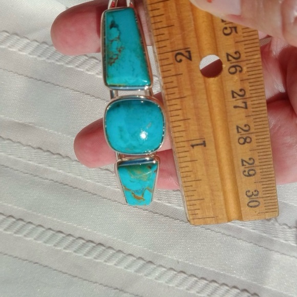 Jay King DTR mine Turquoise cuff bracelet 925 sterling silver - Picture 6 of 6